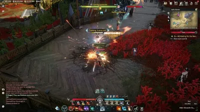 AION 2 Cheats overlay during close combat on the Safehaven training grounds